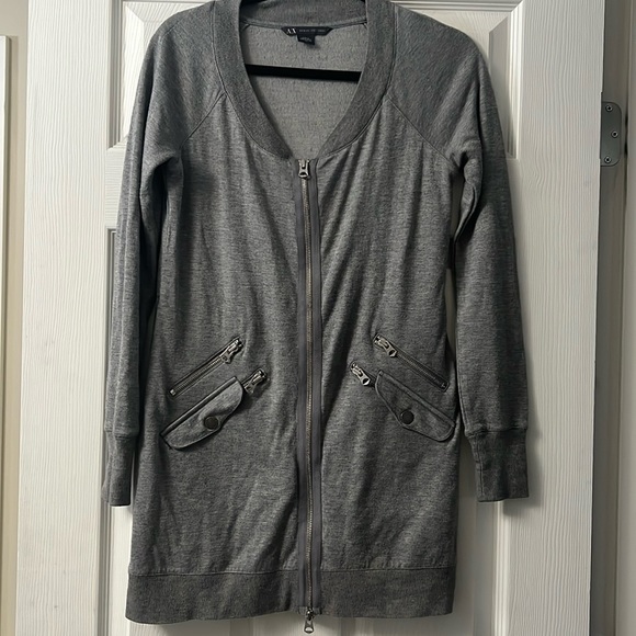 Armani Exchange Long Zip-Up Sweater - Picture 1 of 5